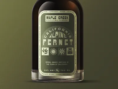 California Alpine Fernet branding design graphic design illustration illustrator logo packaging