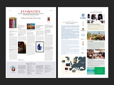 Evoknews #05 brochure design gazette graphic design hotel indesign newsletter press