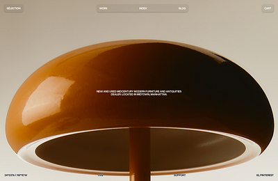 Selection Furniture Store Hero Section Design art direction design figma ui web