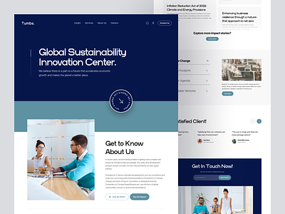 Tumbs. - Sustainability Consultant agency bussiness consultant corporate design environment green landing landing page landingpage startup sustain sustainability sustainable ui ui ux uidesign uiux webdesign website
