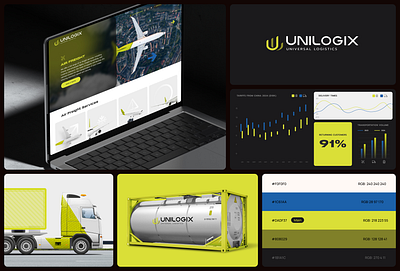 Unilogix - Logistic company Branding and Website branding identity logistics logo website