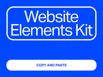 Website Elements Kit animation design readymag ui web