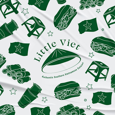 Little Viet - Brand Pattern Design brand identity brand pattern branding colorful graphic design illustration illustrator logo vector