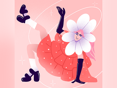 Daisy Dreams for #juneinbloom2022 2022 art character character design flowers girl illustration procreate vector