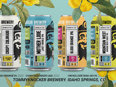 Tommyknocker Brewery Rebrand beer beer can beer can label beer design beer logo branding brewery clean collage design identity illustration logo minimal typography vector