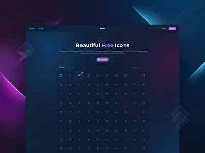 Icon Library Template blue dashboard freebie html template icons membership saas webflow