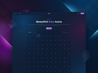 Icon Library Template blue dashboard freebie html template icons membership saas webflow