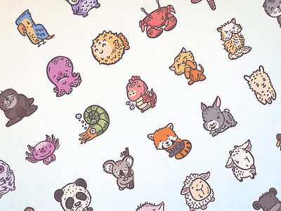 Cute Animals clipart cute animals doodle hand drawn icon design icons illustration