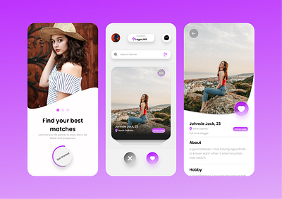 Dating App Design branding design ui ux