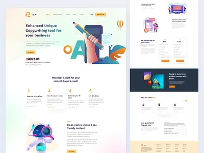 Ai Copywriting Tool Website Design artificial intelligence b2b buisness copywriting landing page design proudct design saas saas website software technology web design website design writing software