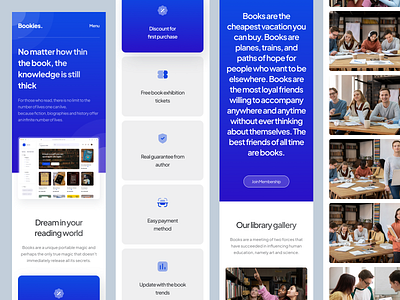 📚 Bookies - Bookstore Website Responsive Version blue book bookstore breakpoint clean fresh modern purple responsive slab slabdsgn ui uiux uiuxdesign ux