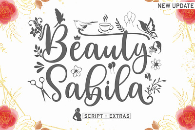 Beauty Sabila Modern Font branding calligraphy design lovely font modern font script font wedding card wedding font wedding fonts