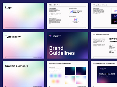 Brand Guidelines for ChrysalisBrands aggregator brand brandguidelines branding gradient graphic design guidlines logo