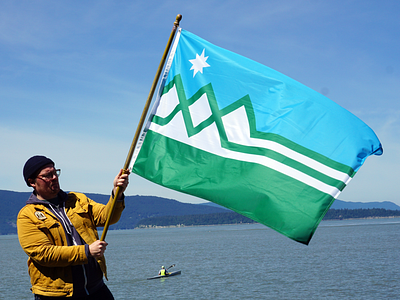 New Washington State Flag bellingham cascades eastern washington evergreen tree flag flag design geometric green and blue olympia pacific northwest pacific ocean pnw puget sound seattle spokane vexillology washington flag washington state wentachee western washington