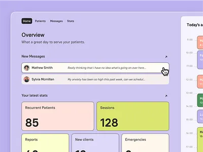 Vitae - Desktop (close up) app home mock overview ui ux web app
