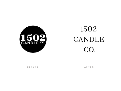 Before & After branding candle company candles identity logo rebrand typography