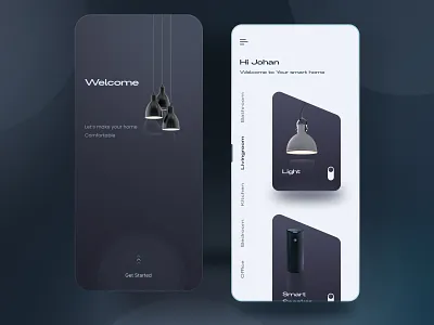 Smart Home Mobile App app design app designer assistant app design home automation ios design mobile app mobile design mobile ux remote control smart assistant app smart home smart home mobile smart house smarthome app ui ui design ux voice assistant weather app