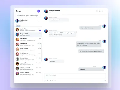 Chat Application UI Figma Design app app design chat chat app chat application chat bot chatting design system figma design geeks ui react chat application skype ui ux