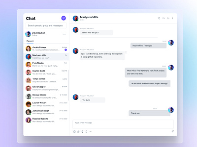 Chat Application UI Figma Design app app design chat chat app chat application chat bot chatting design system figma design geeks ui react chat application skype ui ux