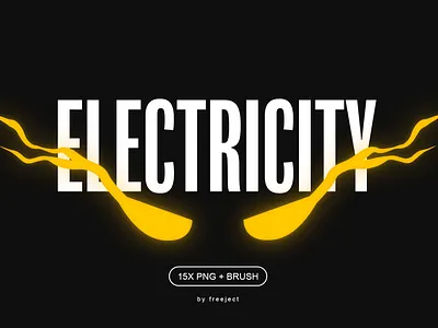 Free Download 15 Electricity Photoshop Brush & PNG brush design design element electric illustration photoshop brush trendy