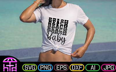 beach baby typography SVG PNG t-shirt beach graphic design t shirt the best t shirt typography