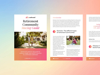 Sunbound - E-book book brand sign branding colors community design graphic design identity minimal pitch retirement vector vibe