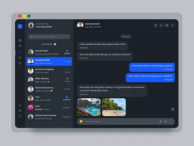 Chatting Web App | Dark Mode dashboard design ui ui design web design