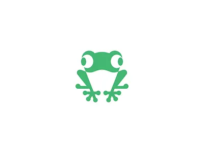 Frog animal animal logo creative cute frog logo minimal negative space negative space logo playful simple simple logo zoo