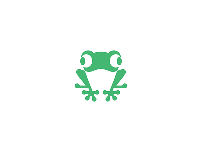 Frog animal animal logo creative cute frog logo minimal negative space negative space logo playful simple simple logo zoo