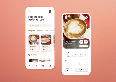 Coffee App graphic design logo ui