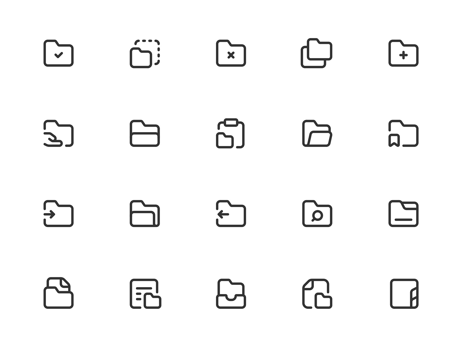 Myicons — Folders vector line icons pack by Myicons on Dribbble