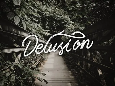 Logo Typography Delusion branding design font graphic design illustration logo typography vector
