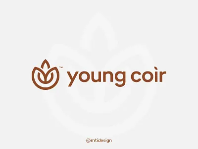 Young Coir™ logo design best dribbble shot design branding coco coir creative cy flower initials leaves lineart logo logodesign logotype minimalist modern monogram mtidesign typography unique yc