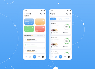 Tasku - Project Management App branding graphic design ui