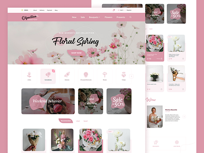 Olfaction. Flower Delivery Website branding design dribbble best shot figma floral flower spring