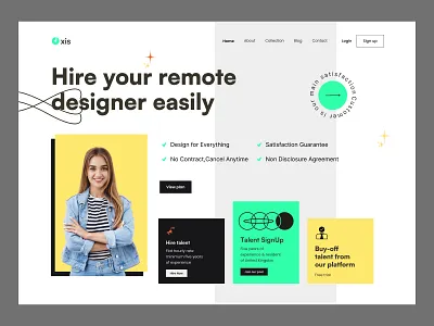 Designer Hiring Platform - Website design designer hiring designer platform freelance designer freelancer freelancing hire designer hiring hiring platform homepage job find landing page recuitment social proof ui ui design ux ux design web header website website design
