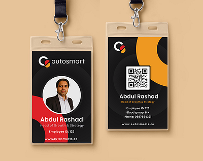 Autosmart ID Card design branding design illustration post typography vector