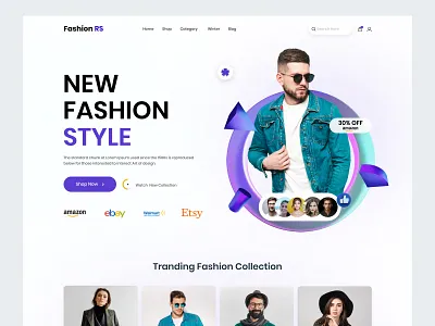 Ecommerce fashion shop landing page clothing ecommerce fashion landing page man fashion online shop web design