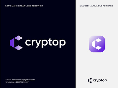 letter C crypto tech logo design blockchain branding c crypto design ecommerce futuristic gradient letter lettering logo designer modern monogram technology