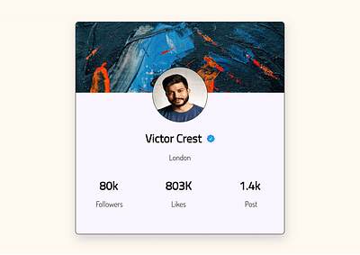 Daily UI #006 - Profile card component account card graphic design profile profile card profile card using html profile card using html and css ui