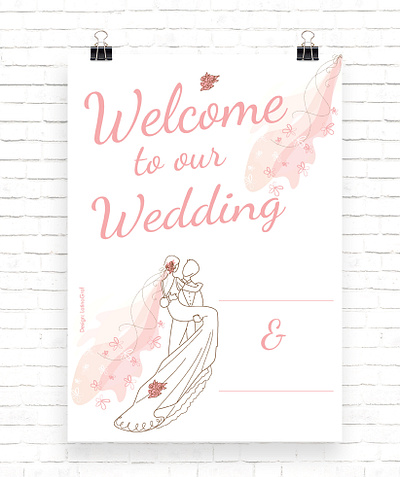 Wedding Entrance Sign design graphic design poster wedding wedding entrance sign