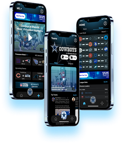 NFL Mobile Redesign app branding design graphic design illustration logo mobile mobile app redesign sports stats ui ux