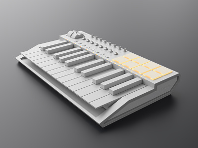 Avora 3d Keyboard 3d design fader keyboard knob music piano render rendering