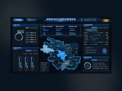 Visual screen 3d map ui visual visual large screen