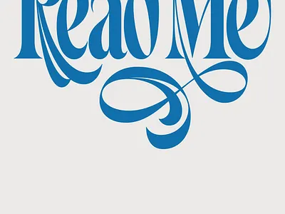 Read Me custom lettering custom type lettering type