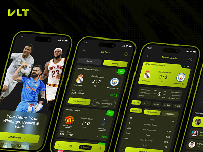 Voult - Sports Betting App app design arsenal bet betting bmvsi casino cricket design football gambling game game design league liverpool mobile design product design sport sports sports betting ui