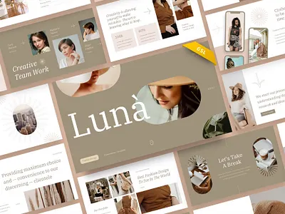 FREE Lunà - Creative Fashion Presentation Template app branding design editorial google slides illustration pitch deck powerpoint presentation presentation design