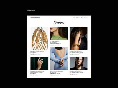 Marco Bicego. Jewelry Designer Website Redesign. branding product ui ux web webdesign