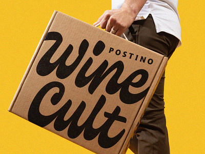Wine Cult Logotype brush script custom lettering lettering logo design logotype typography wine wine subscription