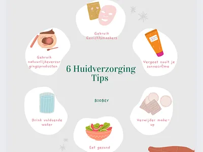 Huidverzorging routine anti aging beauty graphic design huid huidverzorging illustration